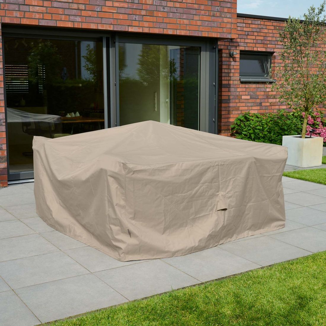 Beige møbeltrekk til sittegruppe Plus 240x190x85 cm - Siena Garden bakside