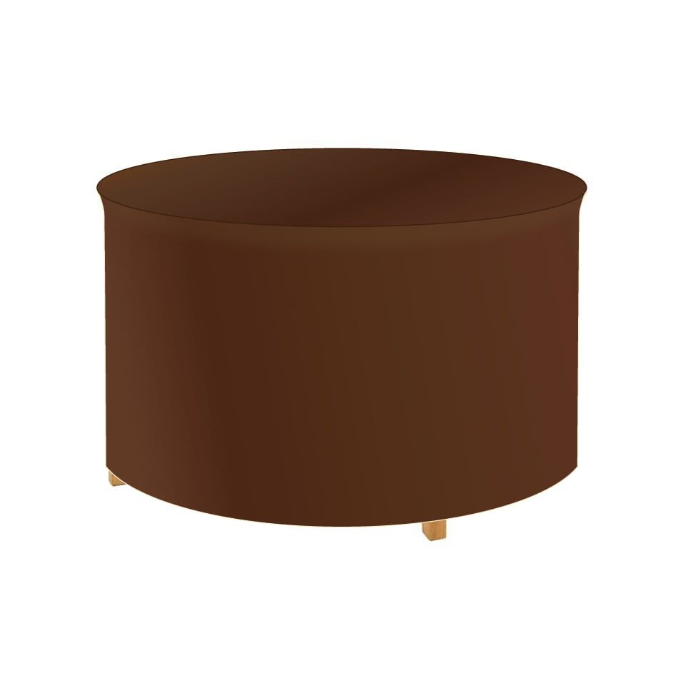 Møbeltrekk til sittegruppe Teak Safe Ø215x90 cm mocca forfra