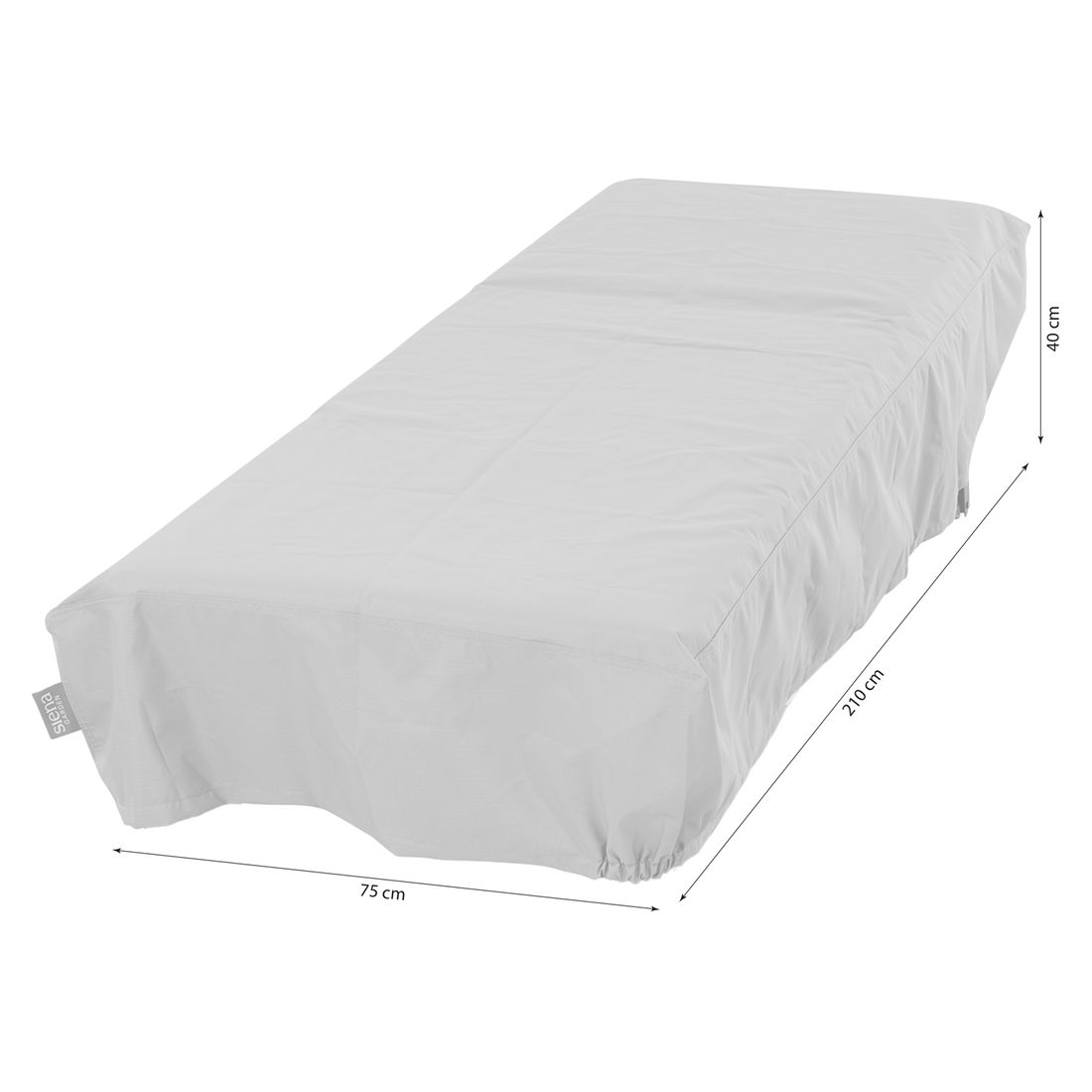 Møbeltrekk til solseng Plus 75x210x40 cm beige bakside