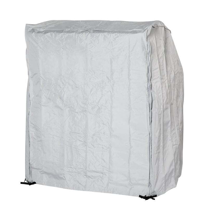 Bakside av møbeltrekk til strandkurv 125x110x156 cm grå - Heinemeyer