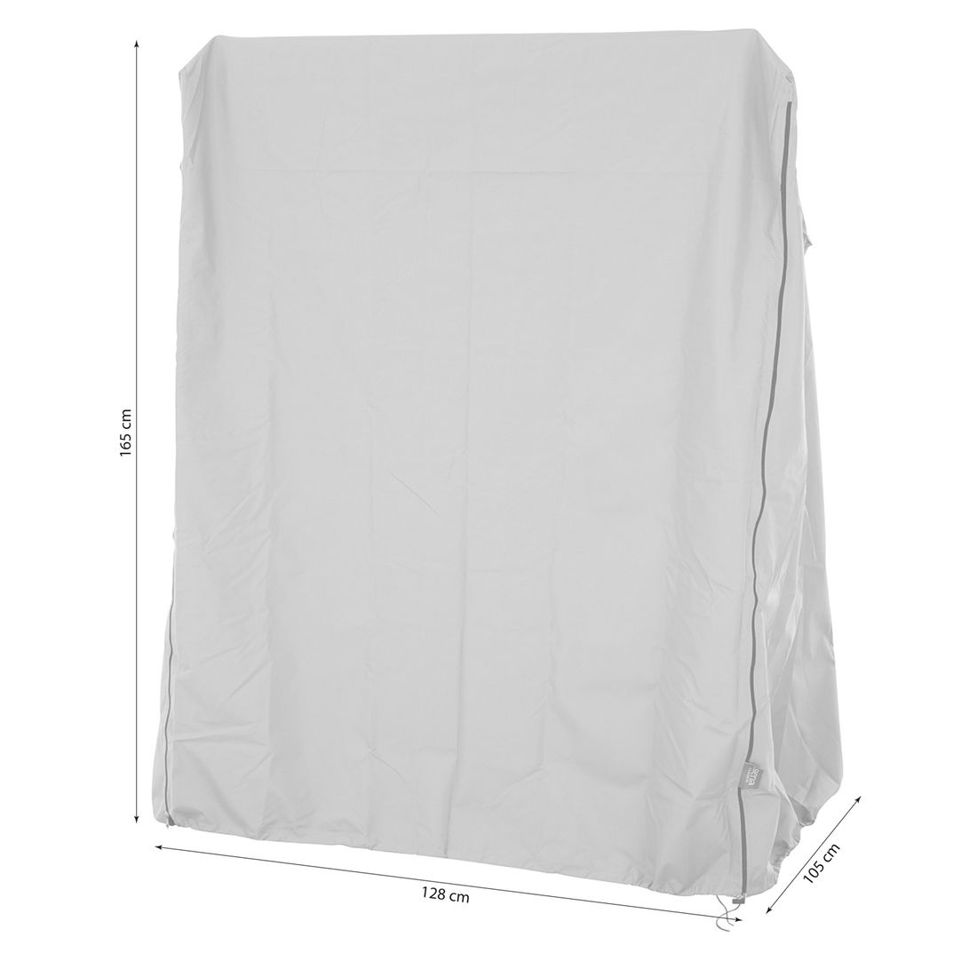 Møbeltrekk til strandkurv 128x105x165 cm beige bakside