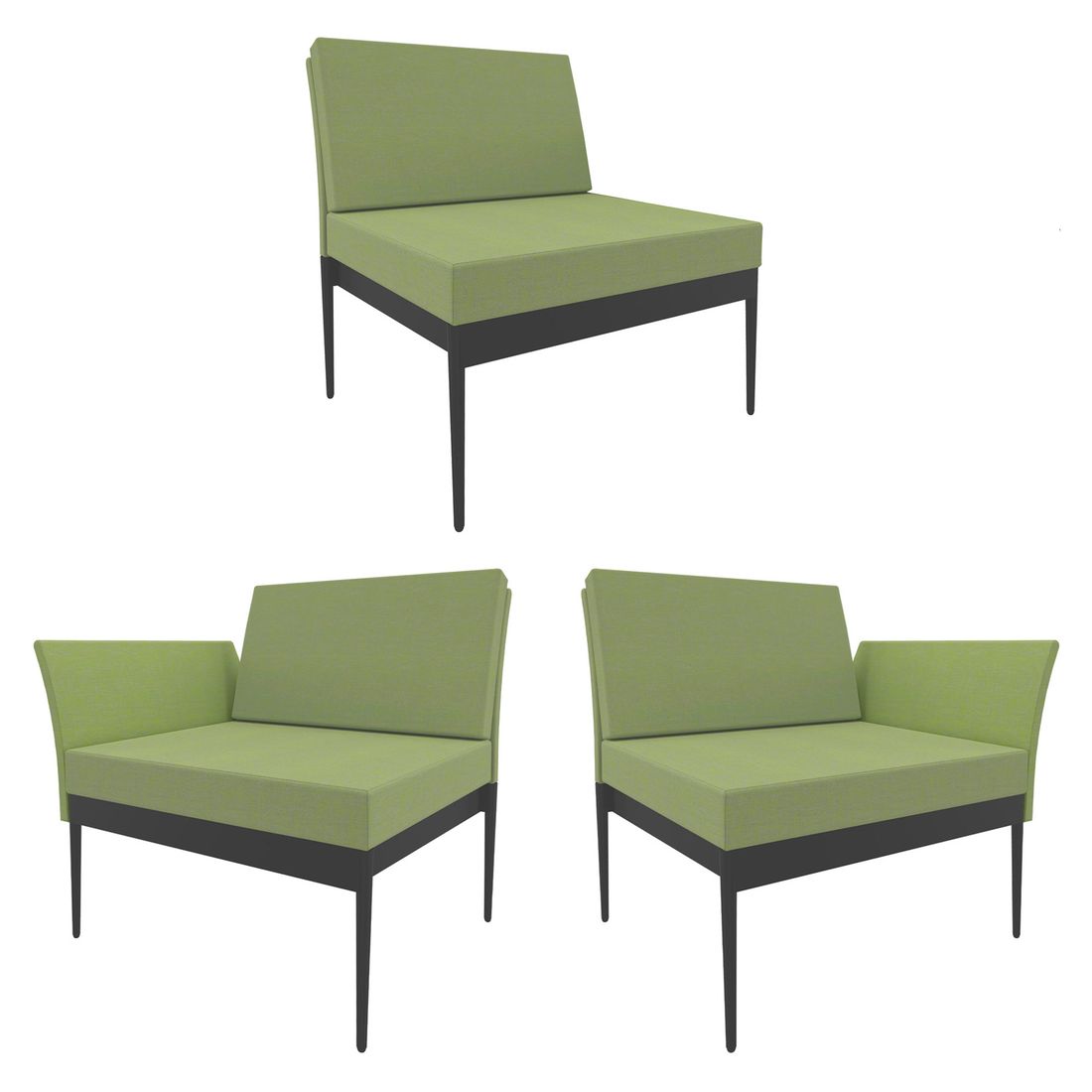 Montert Hagesofa Ildigo aluminium/utestoff 250 cm utendørs
