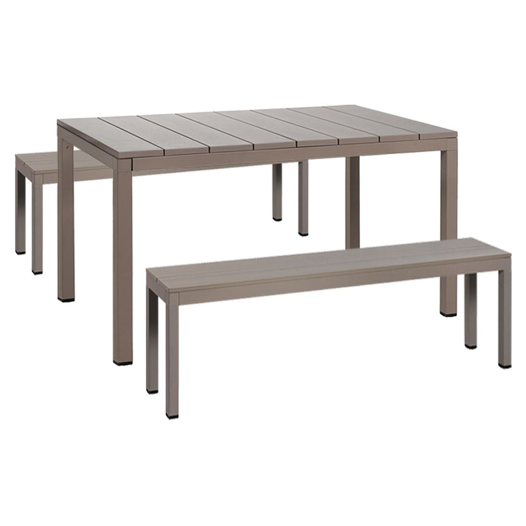 Montert spisesett ute Rio 6 plasser aluminium 210/280x100 cm på terrasse