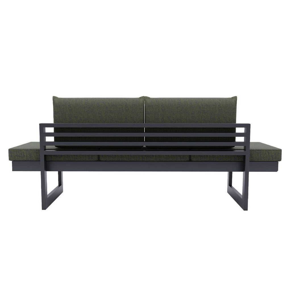Montert Spisesofa ute New Holly justerbar aluminium på terrasse