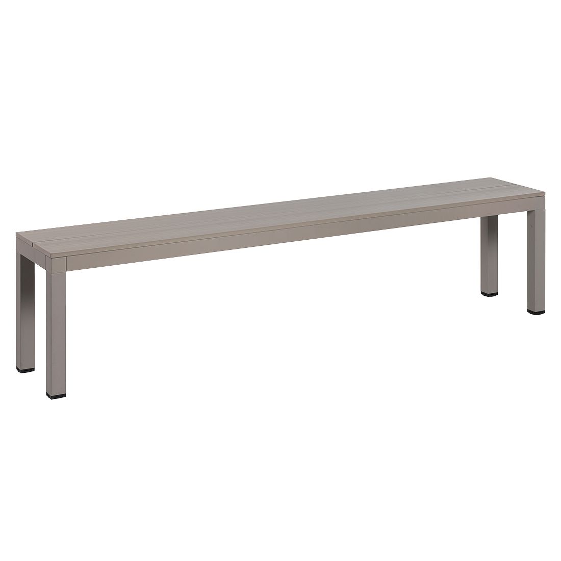 Nærbilde av bordplate på spisesett ute Rio 6 plasser aluminium 210/280x100 cm