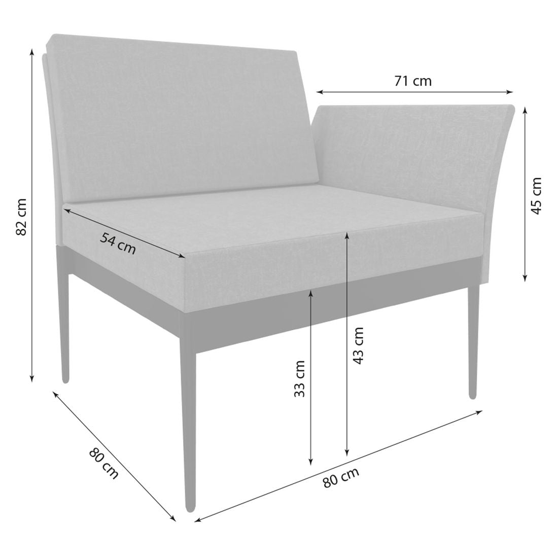 Nærbilde av stoff på Hagesofa Ildigo aluminium/utestoff 250 cm