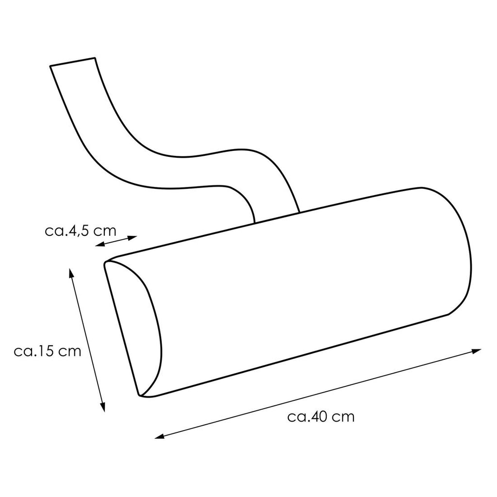 Nakkepute Anton 40x15 cm antrasitt kunstfiber detalj av stoff