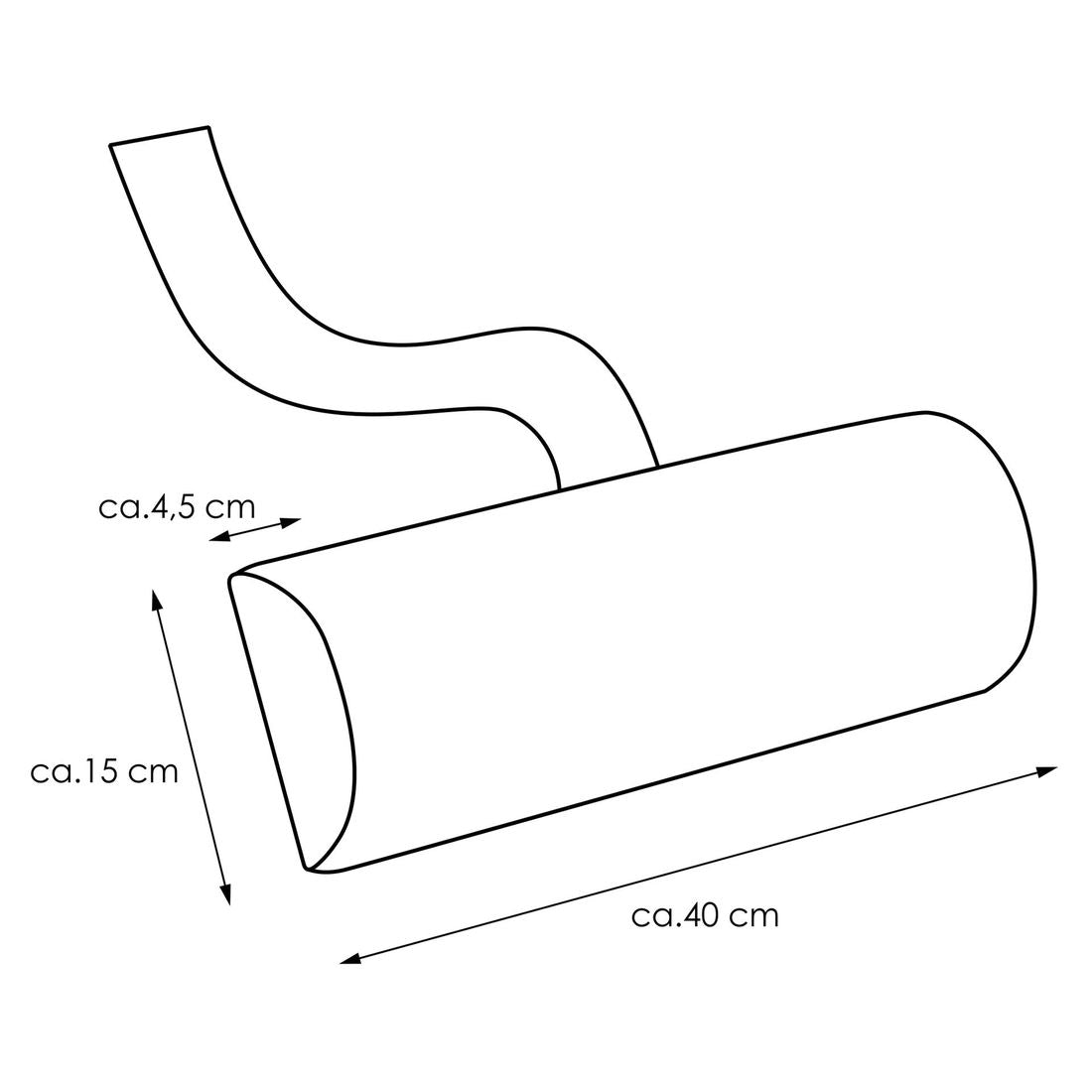 Nakkepute Anton 40x15 cm antrasitt kunstfiber detalj av stoff