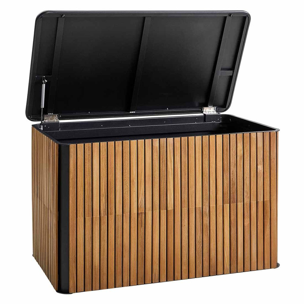 Oppbevaringsboks ute Combine liten teak/aluminium 116 cm bakside