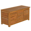 Oppbevaringsboks ute Ventara teak 128x52 cm forfra