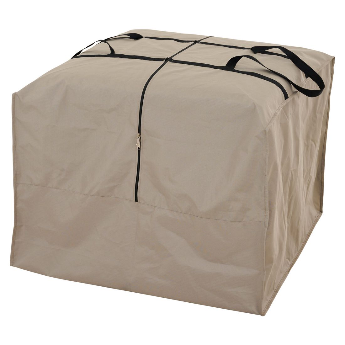 Oppbevaringsveske Plus 80x80x56 cm beige montert i hagebod