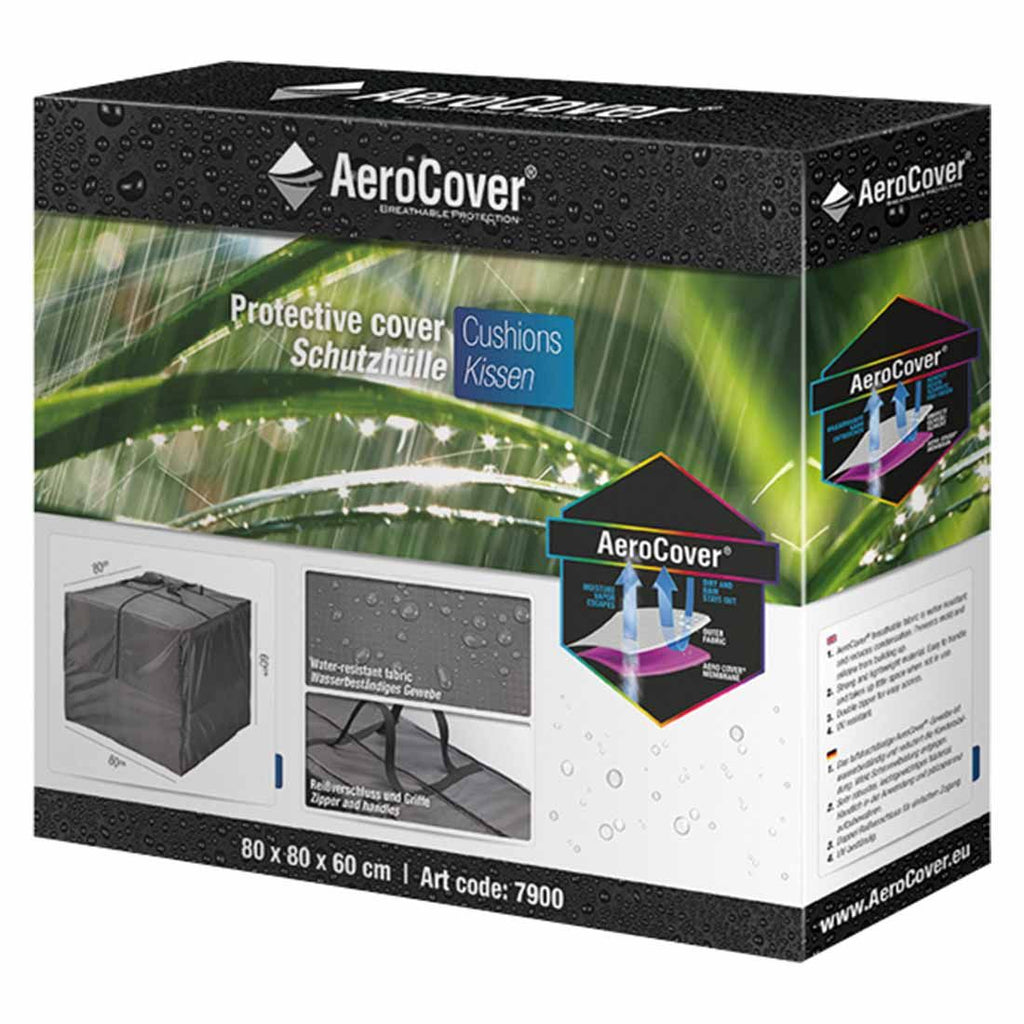 Oppbevaringsveske for puter ute 80x80x60 cm - AeroCover med bærehåndtak