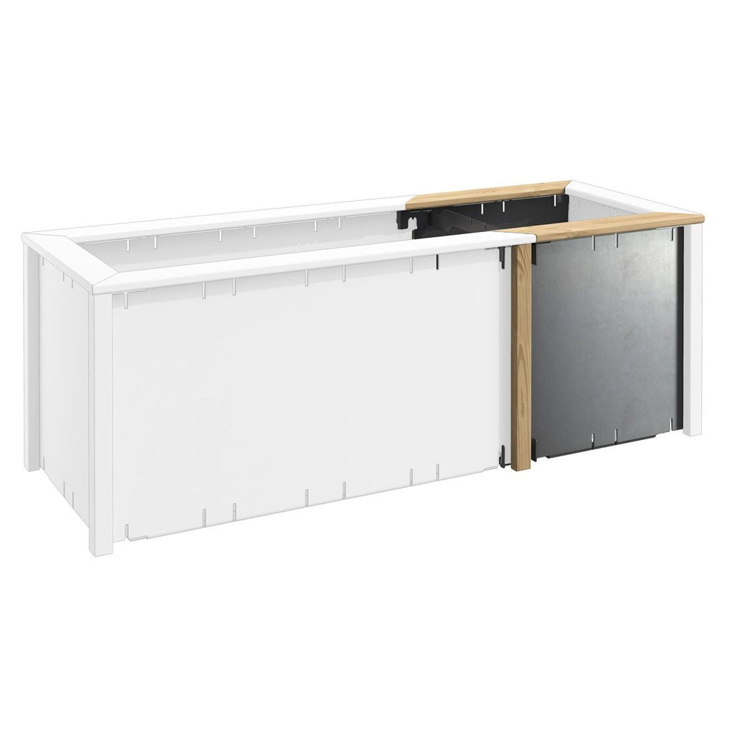 Opphøyd bed forlengelsessett stål/gran 50x53,5 cm - DJES nærbilde av PE-veske