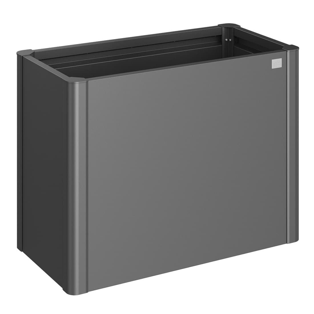 Opphøyd bed metall 102x53 cm mørkegrå - Biohort bakside