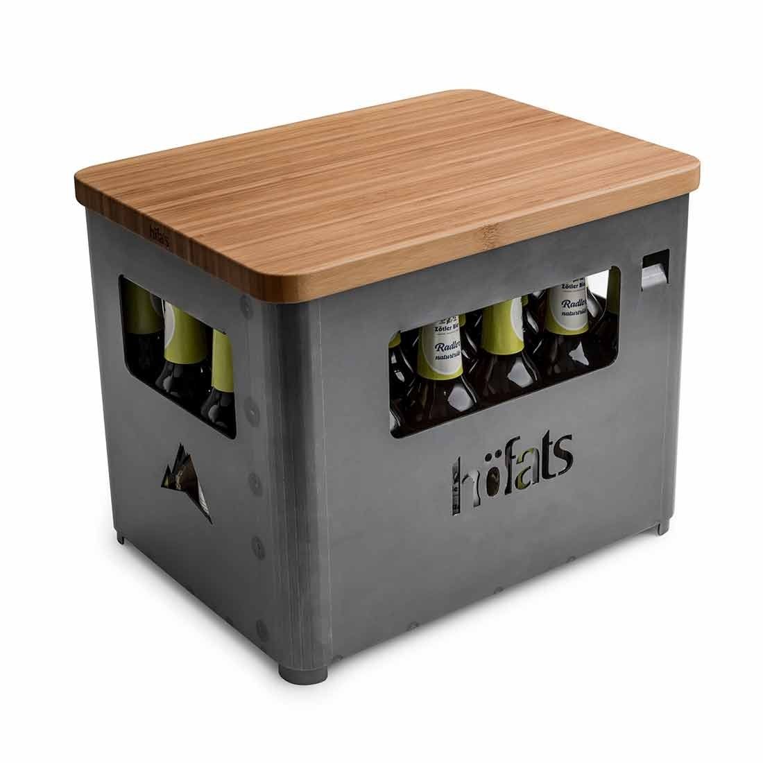 Detalj av Oppleggsplate BEER BOX bambus 39x28 cm i naturlig bambusmateriale