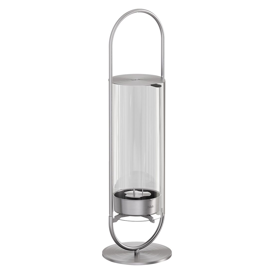 Oval Candle 35 lysestake rustfritt stål montert ute