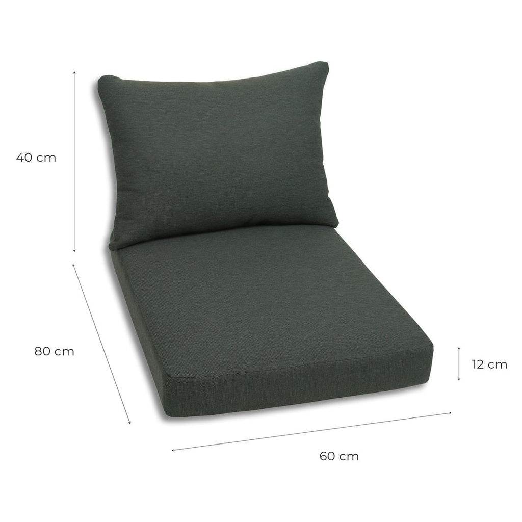 Pallputer 2-delers sett polyester antrasitt - GO-DE bakside