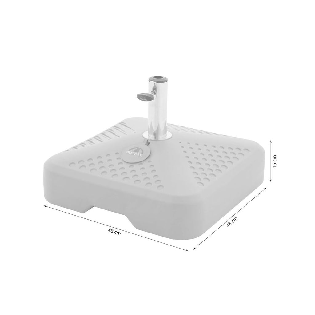 Detalj av parasollfot Active FILL-IT fyllbar 20-40 kg lysgrå