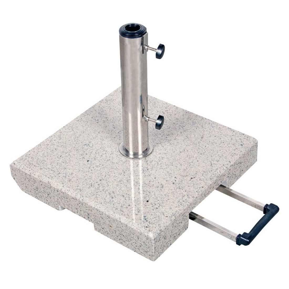 Parasollfot Active granitt 40 kg med hjul forfra