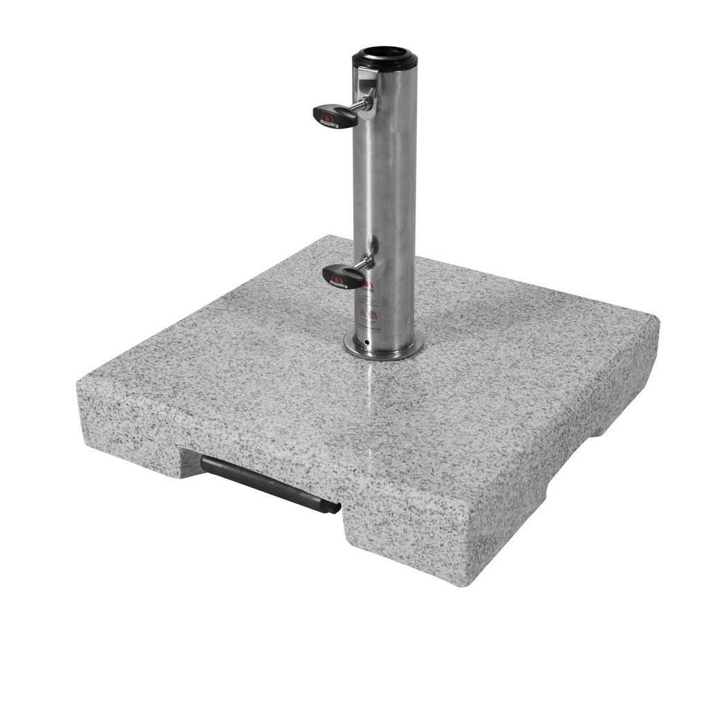 Parasollfot Active granitt 40 kg med hjul bakside