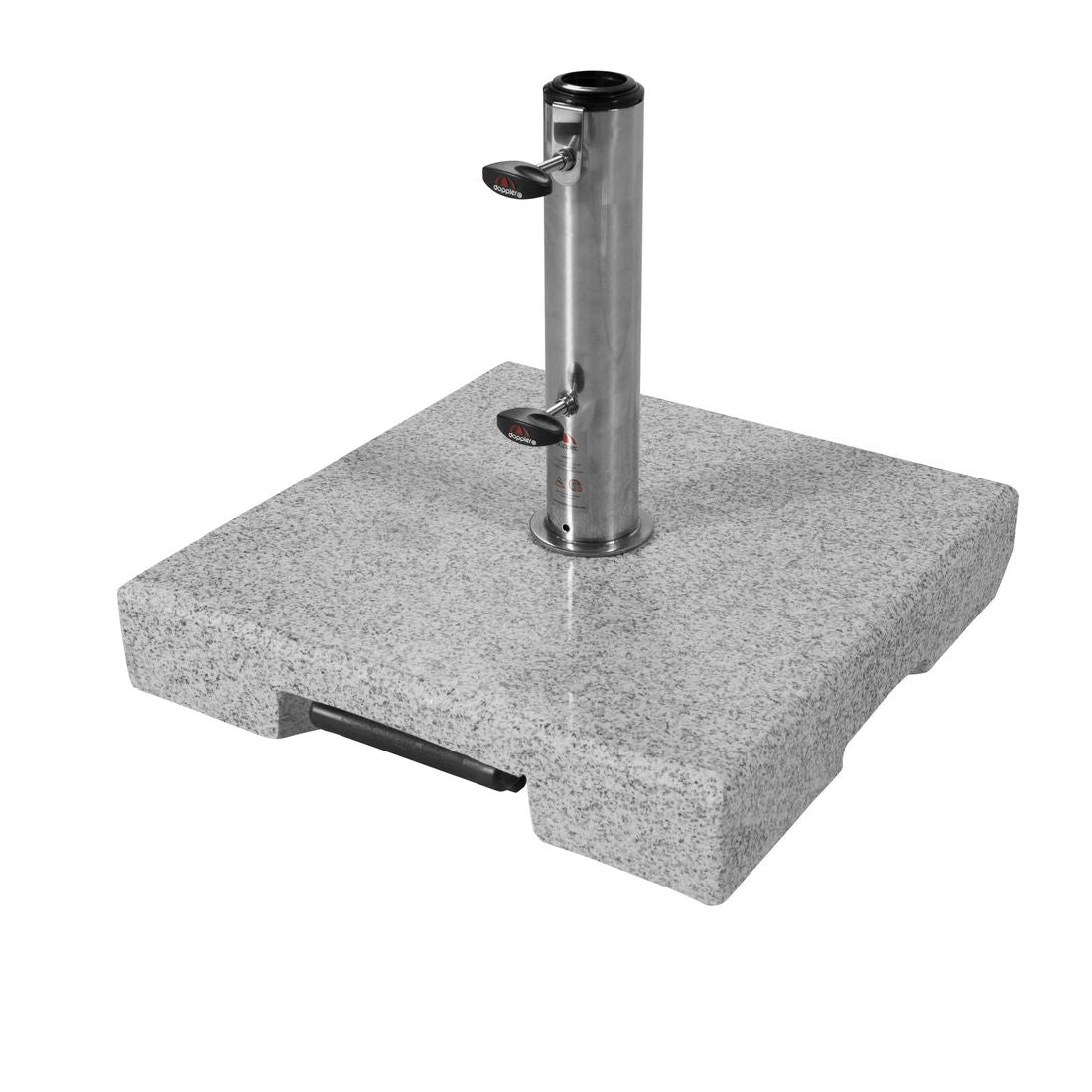Parasollfot Active granitt 40 kg med hjul bakside