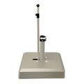 Parasollfot Alu-Vario med hjul 50 kg, champagne forfra