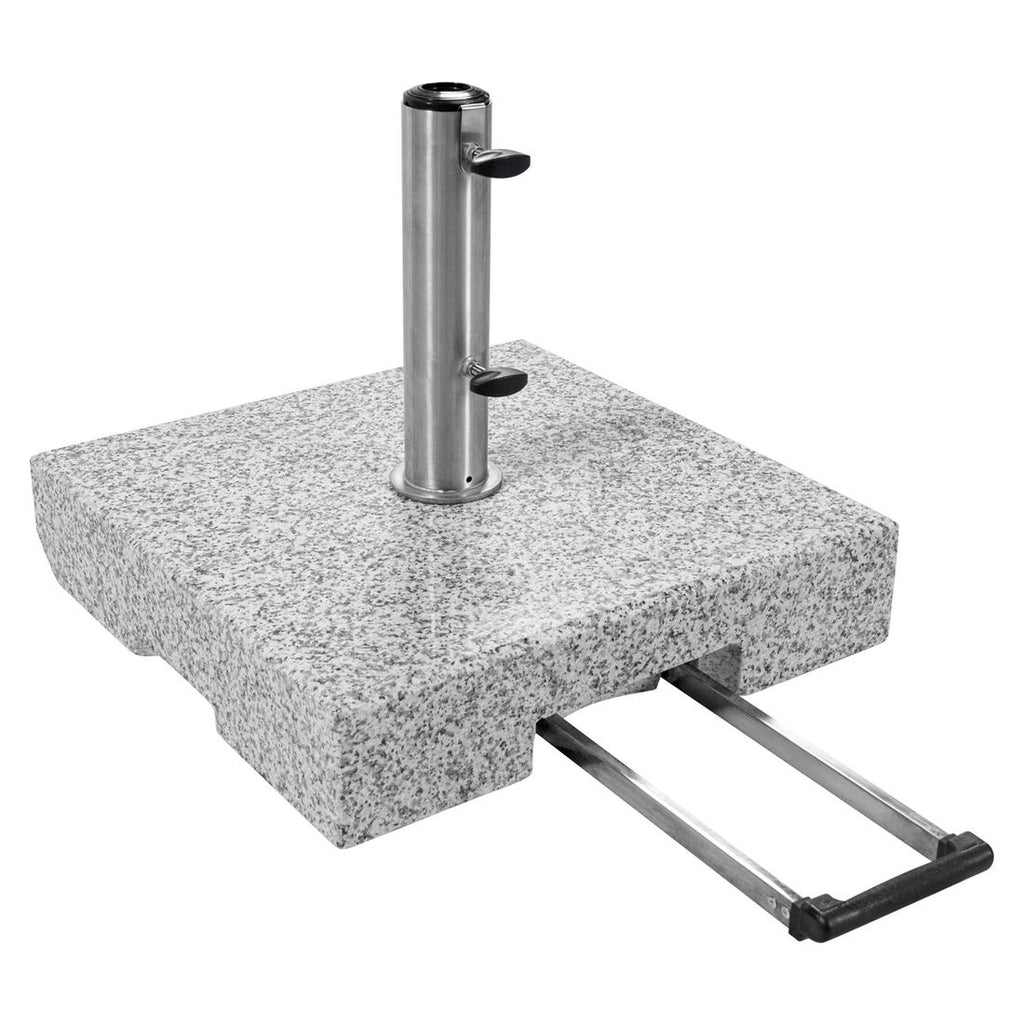 Parasollfot Dynamic granitt med hjul 70 kg - OUTLIV detalj av hjul