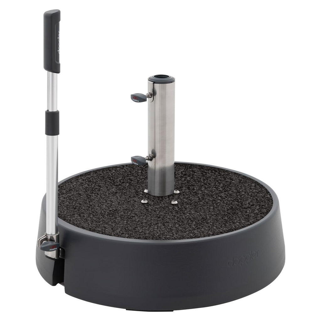 Parasollfot Easy Move Switch med hjul 50 kg antrasitt forfra