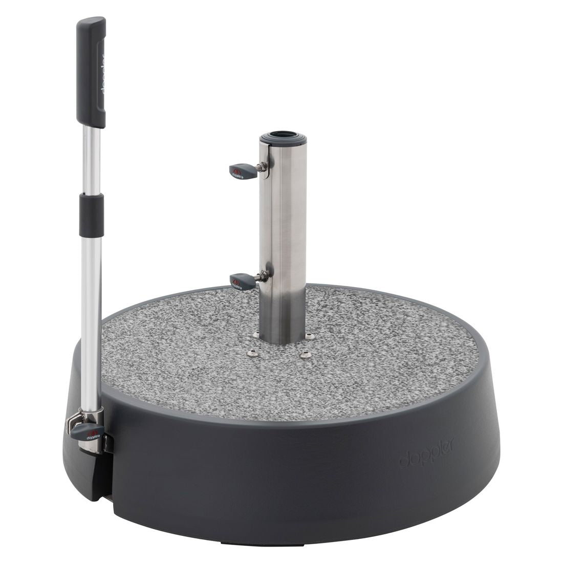 Parasollfot Easy Move Switch med hjul 50 kg Doppler forfra