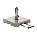 Parasollfot Easy Stand 45x45 cm med hjul grå forfra