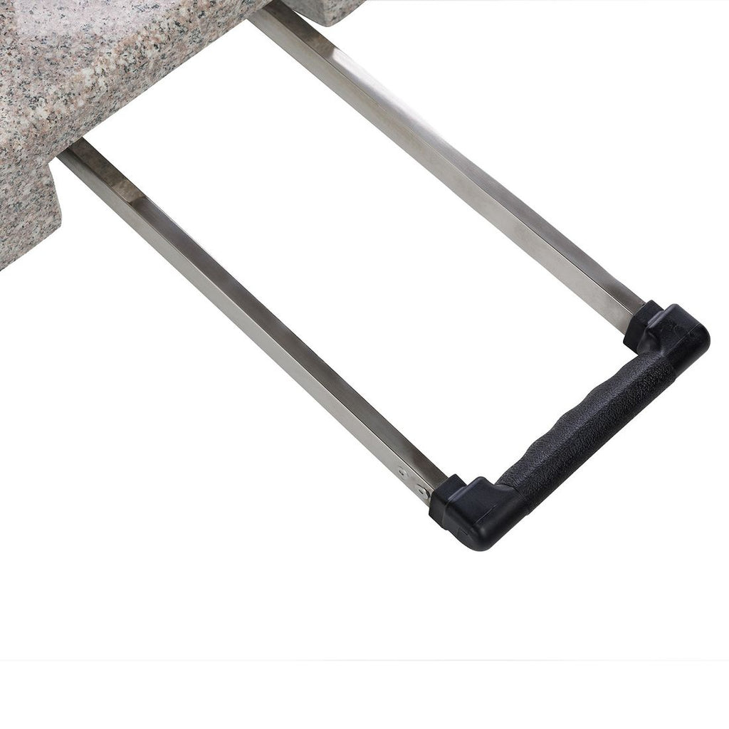 Parasollfot Easy Stand 45x45 cm med hjul grå sett fra siden