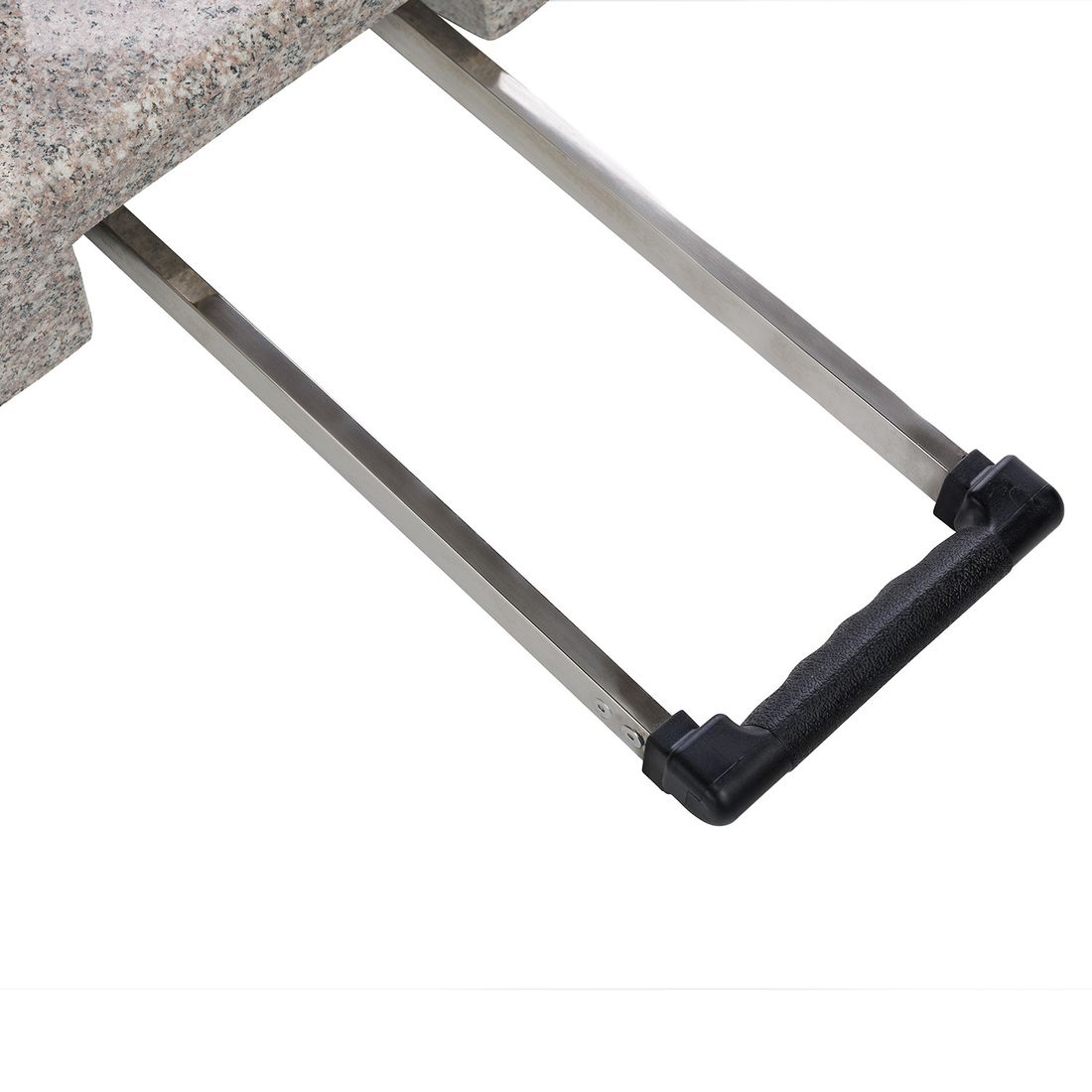 Parasollfot Easy Stand 45x45 cm med hjul grå sett fra siden