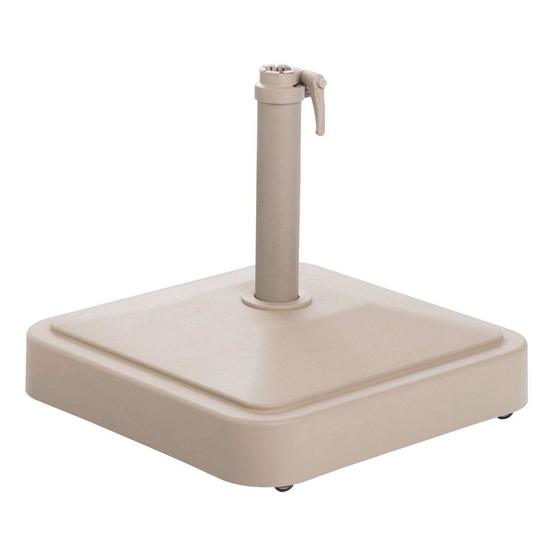 Parasollfot Easy Stand 59x59 cm med hjul taupe forfra