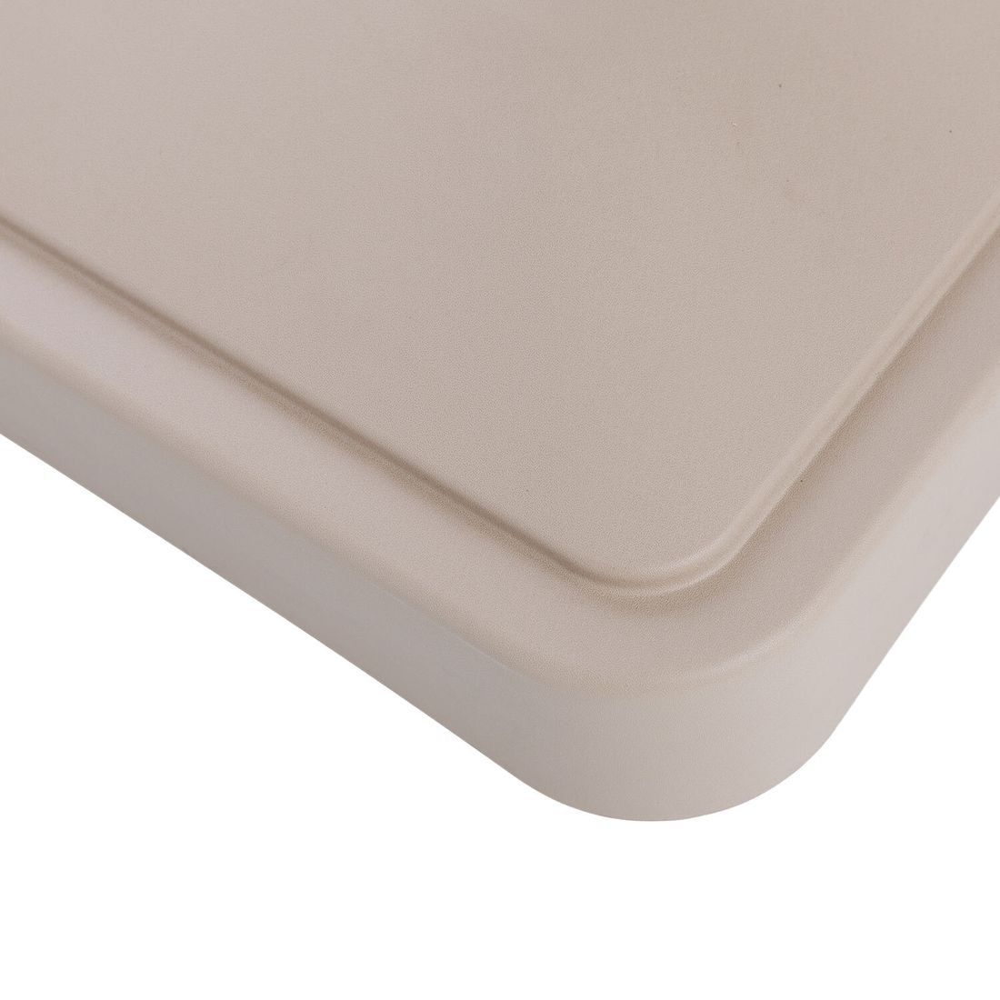 Parasollfot Easy Stand 59x59 cm med hjul taupe montert med parasoll