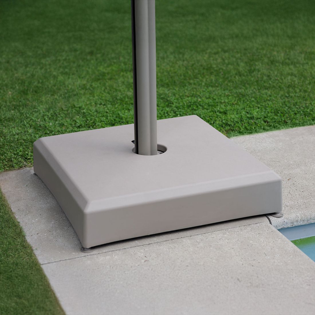Parasollfot Easy Stand 90x90 cm taupe bakside