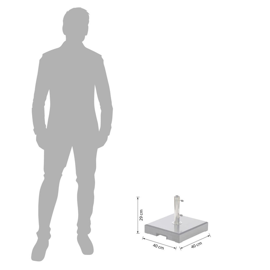 Parasollfot Easy Stand med hjul 25 kg Kettler bakside