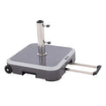Parasollfot Expert aluminium-betong 50 kg med hjul forfra