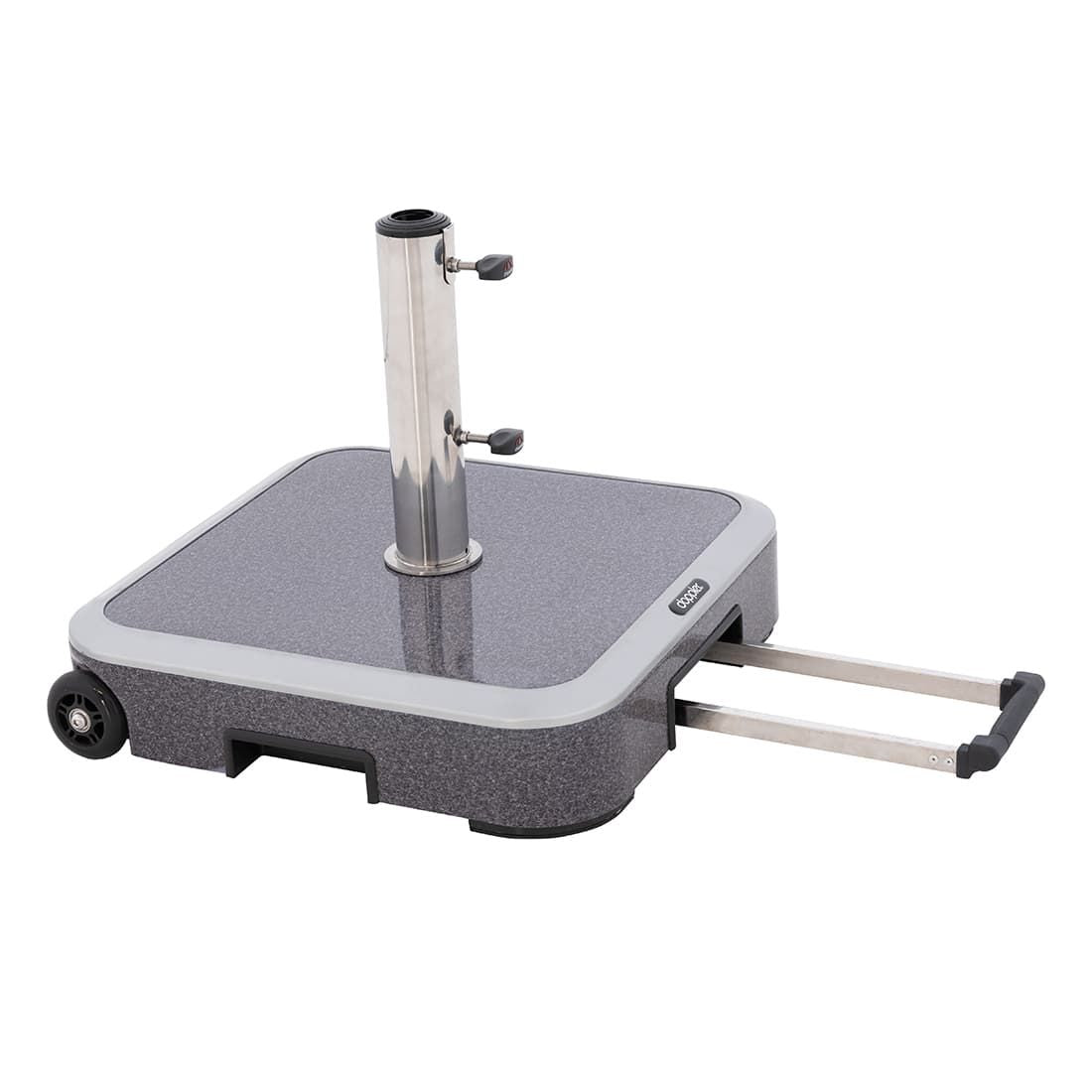 Parasollfot Expert aluminium-betong 50 kg med hjul forfra