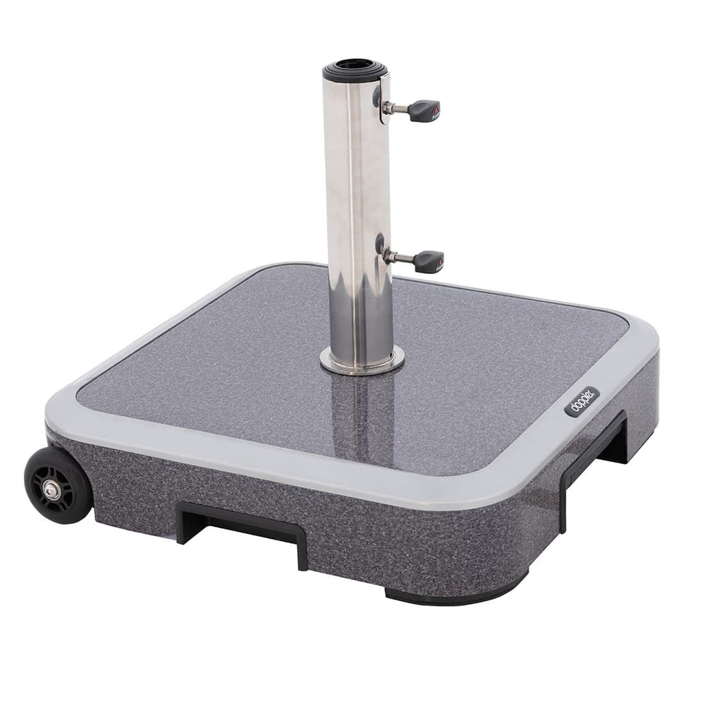 Parasollfot Expert aluminium-betong 50 kg med hjul bakside