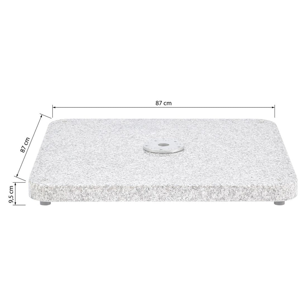 Parasollfot granitt 120 kg 87x87 cm - Glatz bakside