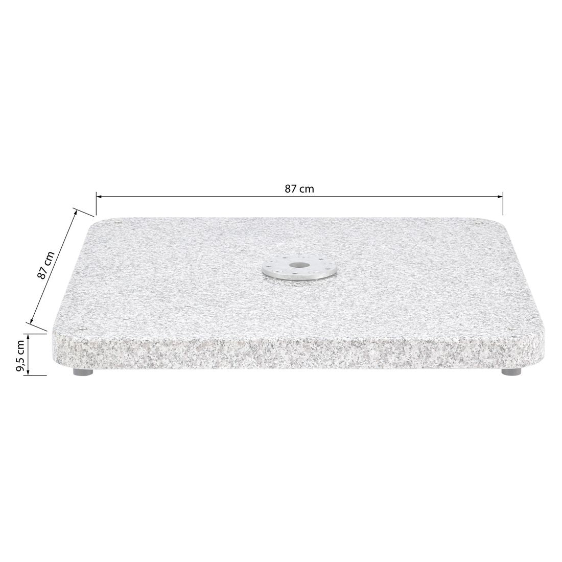 Parasollfot granitt 120 kg 87x87 cm - Glatz bakside