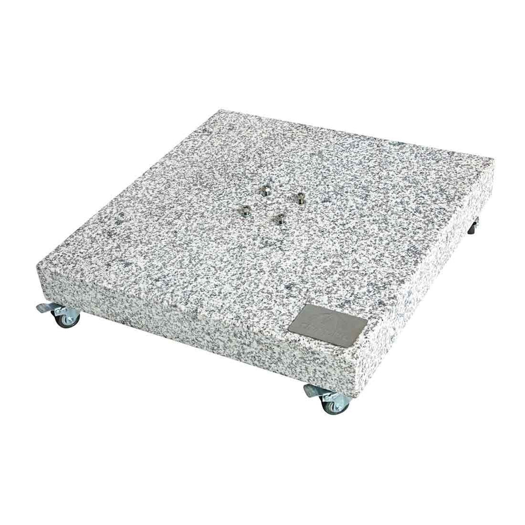 Parasollfot granitt 140 kg med hjul, Expert 80x80 cm - Doppler forfra