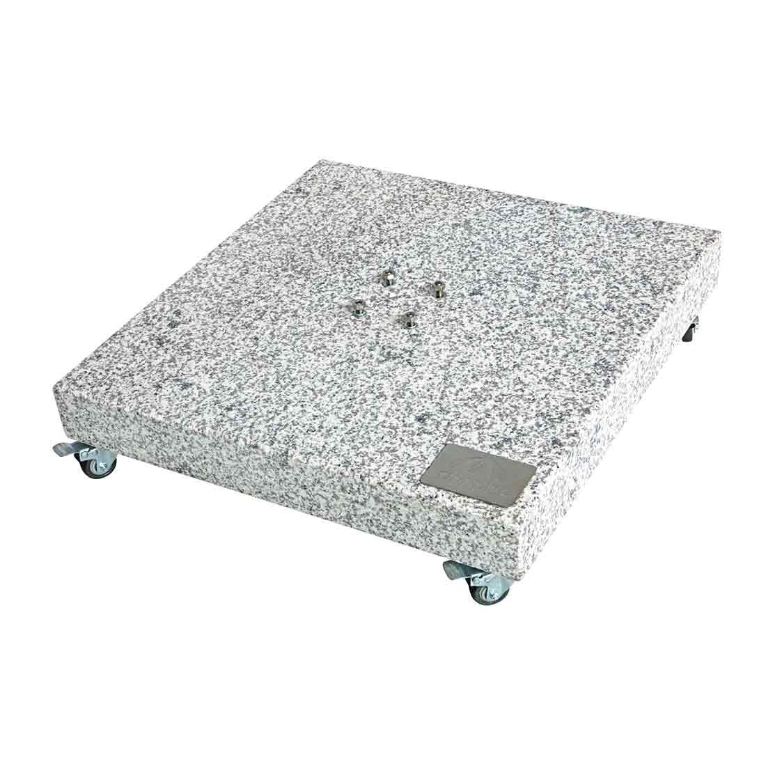 Parasollfot granitt 140 kg med hjul, Expert 80x80 cm - Doppler forfra