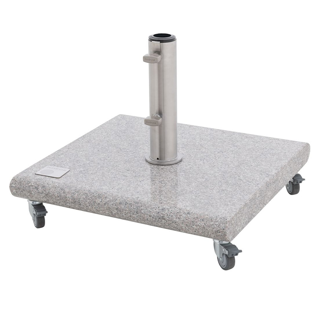 Parasollfot granitt 40 kg med hjul 55x48 cm - Knirps forfra