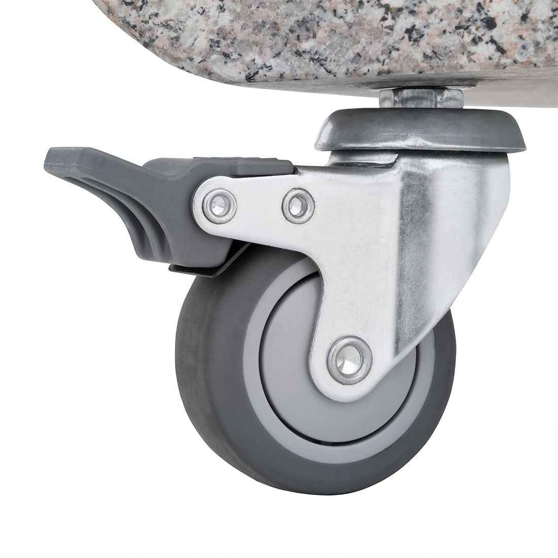 Parasollfot granitt 40 kg med hjul 55x48 cm - Knirps nærbilde av granittoverflate