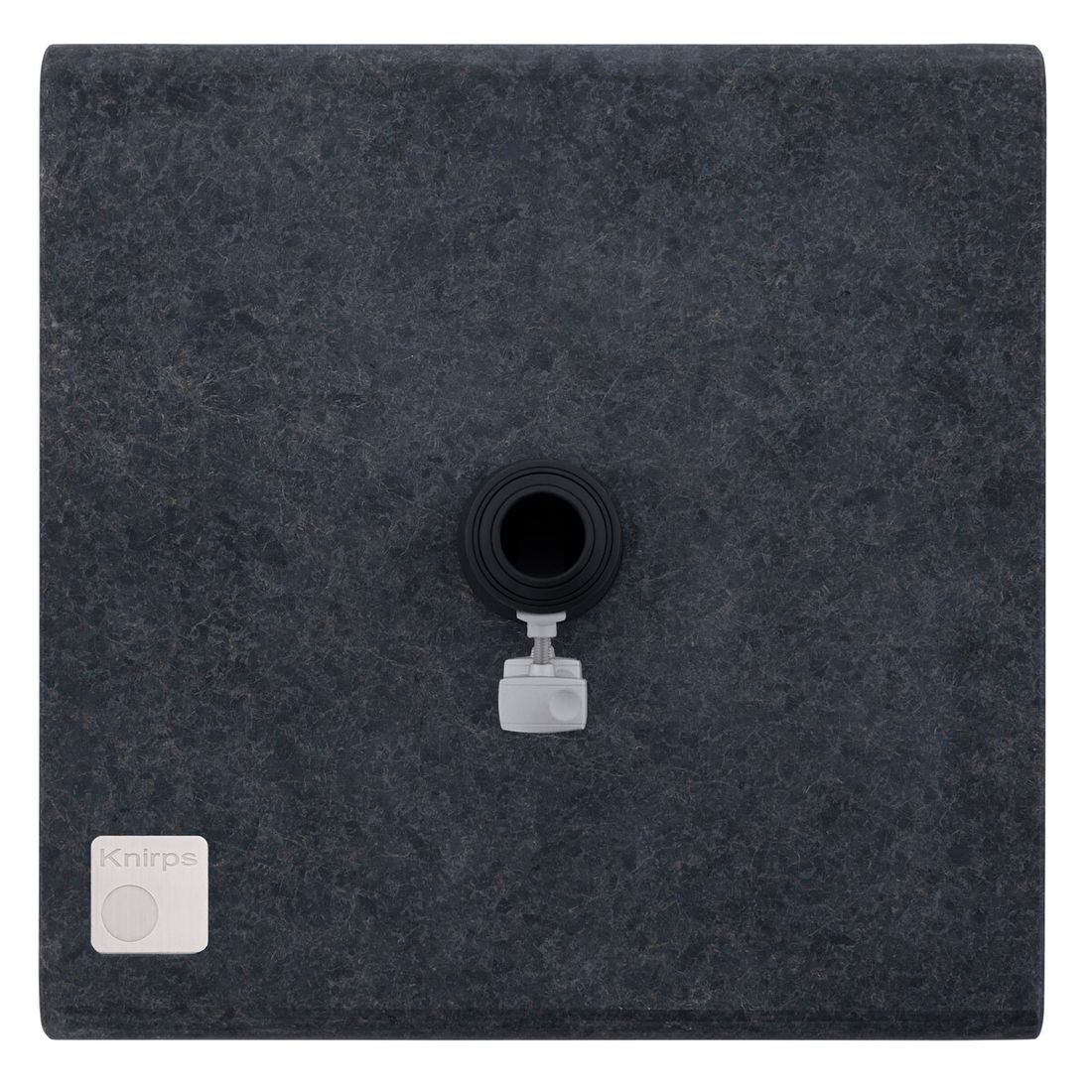 Parasollfot granitt 50 kg med 4 hjul 55x55 cm detalj av hjul