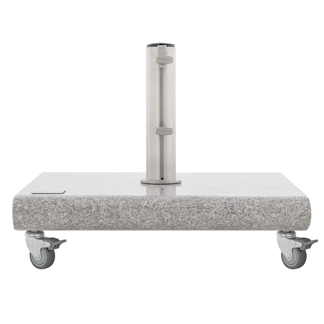 Parasollfot granitt 50 kg med hjul 55x54 cm bakside