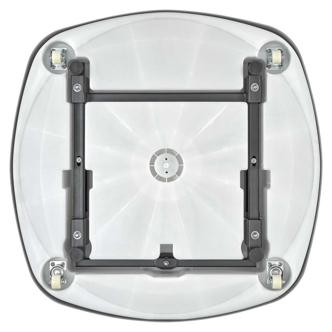 Parasollfot med hjul 90/120 kg 90x90 cm - Suncomfort montert på terrasse