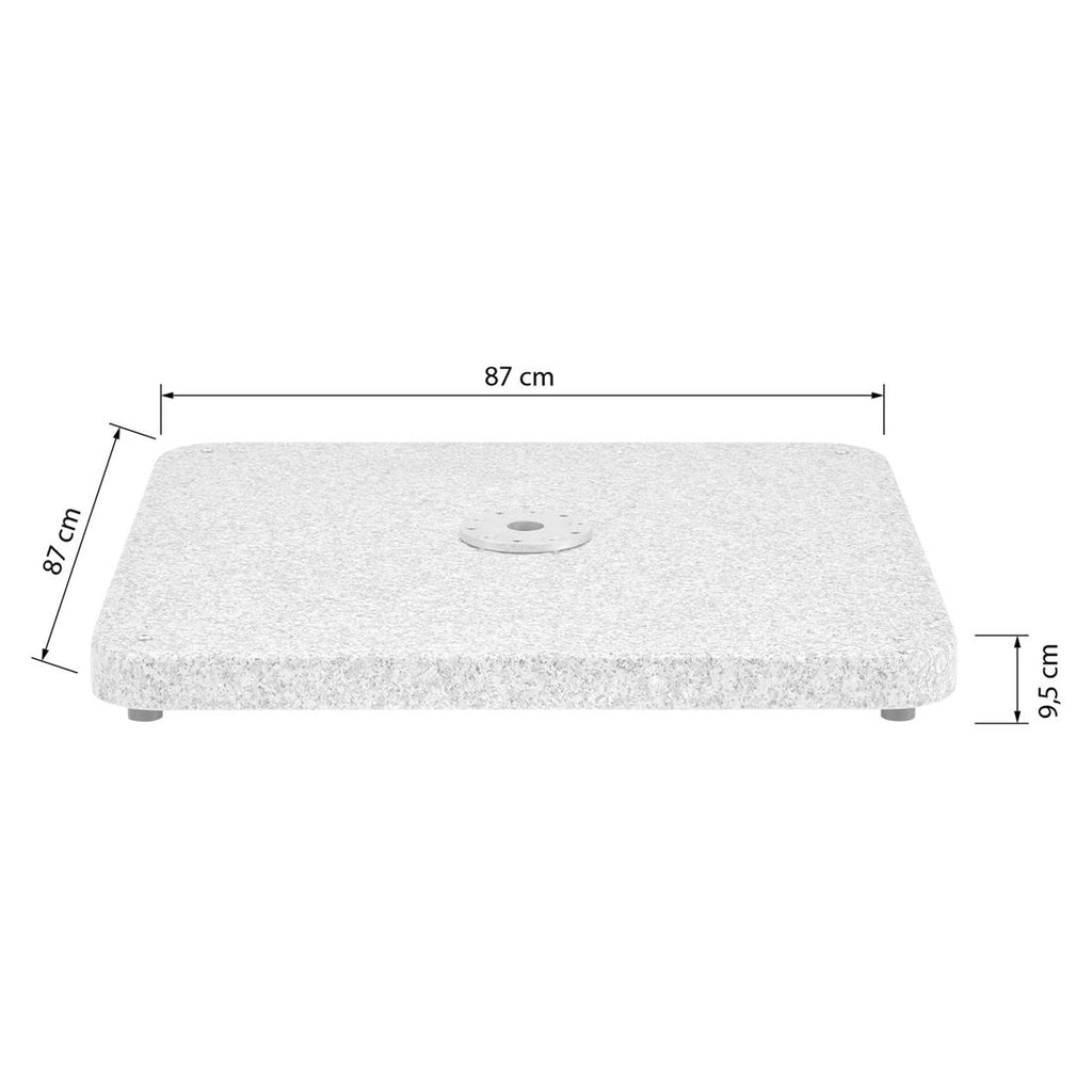 Parasollfot M4 granitt 87x87 cm 120 kg detalj