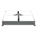 Parasollfot M4 ramme for 12 plater galvanisert 91x91 cm Glatz forfra